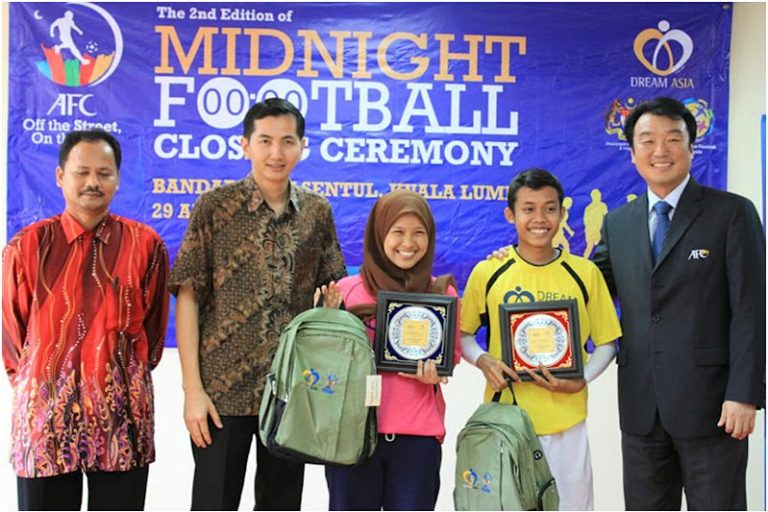 Midnight football prize giving