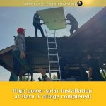 Our solar panels are looking fresh and new in Batu 3!
The HPS installation led by our on-site partner Steven, together with 6 other volunteers and we successfully installed 6 units of 550W solar panels and completed the wiring for the inverter and batteries!
A big thank you to AL HSG for supporting this initiative and helping us bring clean energy to the community.
#solarpower #Lightforall #OrangAsli #GlobalPeaceFoundationMalaysia #SDG7