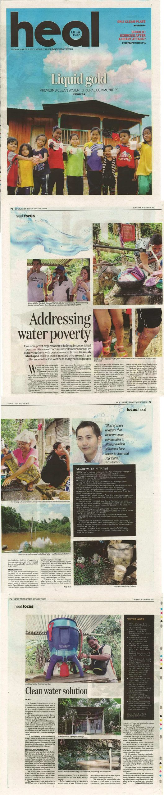 Addressing water poverty - New Straits Times