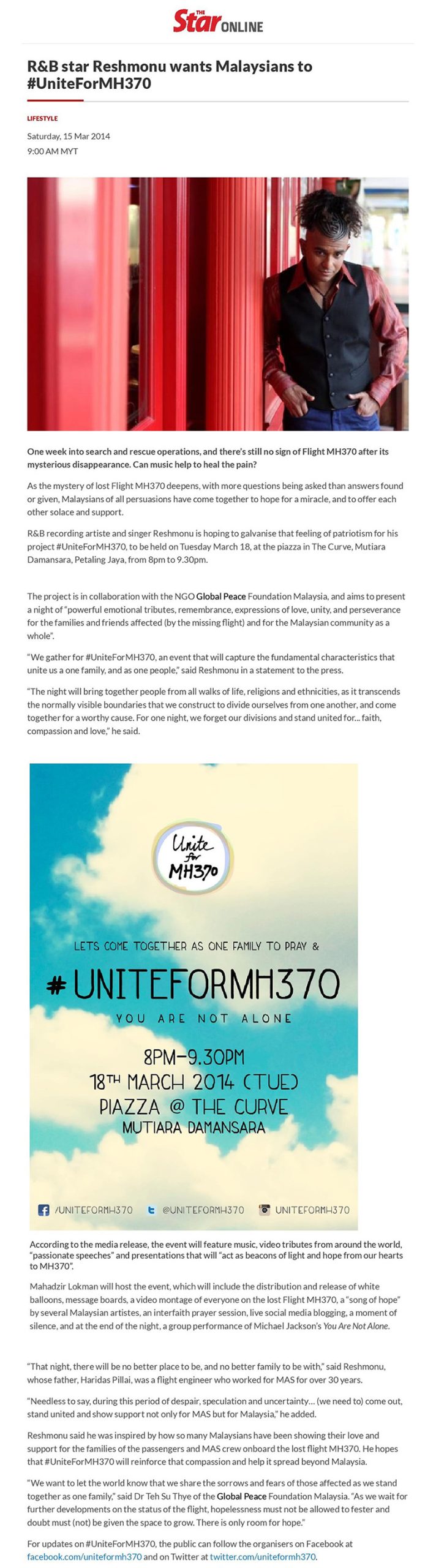 Unite for MH370