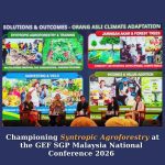 We were honoured to share the stage with fellow grantees, Persatuan Aktivis Sahabat Alam (KUASA), Reef Check Malaysia, and Engineers Without Borders Malaysia.
The session brought together grounded perspectives on working with remote and Indigenous communities, and how climate adaptation is shaped through local realities, not just frameworks.
For us, syntropic farming sits within that space. It is a way of restoring land while building livelihoods, guided by how natural systems grow and regenerate. 
Over time, the land becomes more fertile + diverse, and more able to support the people who depend on it.
It is not a quick solution, but a steady process of rebuilding, where both the land and the community grow stronger together.
Grateful for the space to share and learn alongside others working towards the same goal!